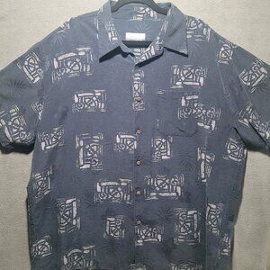 Men's Firethorn Silk Button-Down Short Sleeve Hawaiian Shirt, XXL
